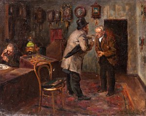 Hos gullsmedene, 1917 av Vladimir Egorovic Makovsky