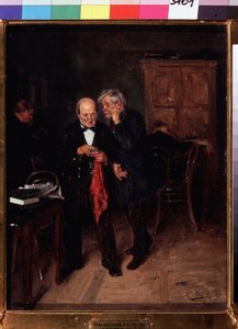 Tillit. Maleri av Vladimir Yegorovich Makovski (Makovsky, Makovskij) (1846-1920), huile sur toile av Vladimir Egorovic Makovsky