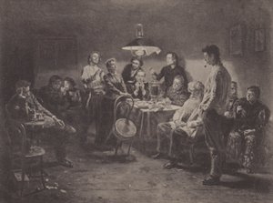 Aftenselskap av Vladimir Egorovic Makovsky