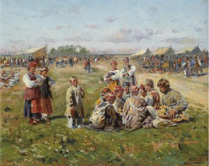 Landsbymessen, 1882 av Vladimir Egorovic Makovsky