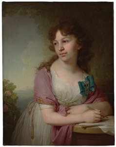 Portrett av prinsesse Jekaterina Alexeyevna Dolgorukova 1781-1860, født grevinne Vasilyeva, 1798