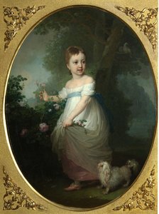 Portrett av Yelena Naryshkina som barn, tidlig på 1790-tallet av Vladimir Lukich Borovikovsky