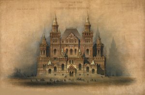 Godkjent design av det historiske museumsbygningen, 1875 av Vladimir Ossipovitch Sherwood