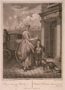 'Vil du ha noen fyrstikker', Cries of London, c1794 av Vogel