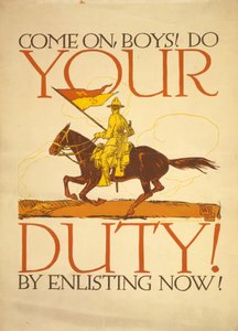 Kom igjen gutter! Gjør din plikt! Ved å verve nå! 1917 (fargetrykk)