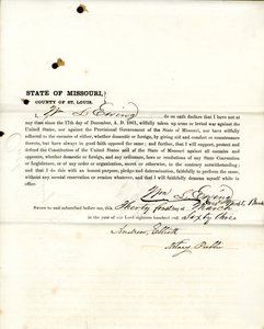 Lojalitet ed av Wm. L. Ewing i Missouri, fylket St. Louis av W.L. Ewing
