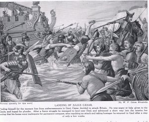 Landing of Julius Caesar, illustrasjon fra 
