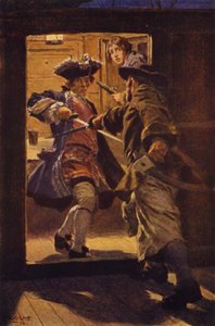 Illustrasjon for kidnappet (farge litho)