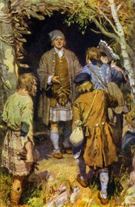 Illustrasjon for kidnappet (farge litho)