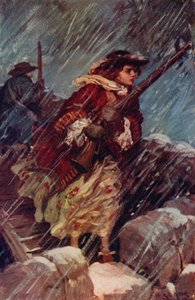 Madeleine De Vercheres, en heltinne fra Canada (farge litho)