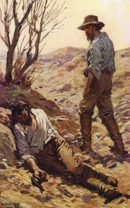 Burkes død (farge litho)