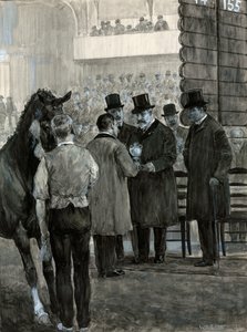 King Edward VII på Hackney Horse Show presenterer cupen