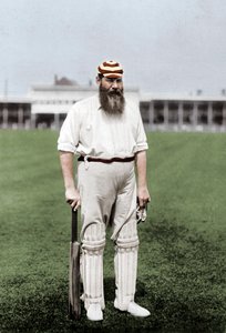 Dr WG Grace, engelsk cricketspiller, spiller for London County Cricket Club, c1899