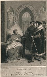 Kong Henrik VIII. Akt 3. Scene 2. Wolsey, Duke of Norfolk, Suffolk & c, 1796. av W. C. Wilson