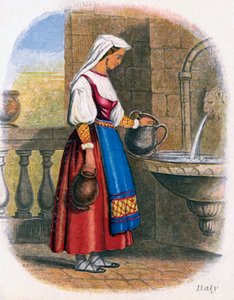 Italiensk kvinne som samler vann, 1809.