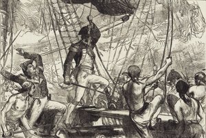 Sjøkamp (litho) av John Ward Dunsmore