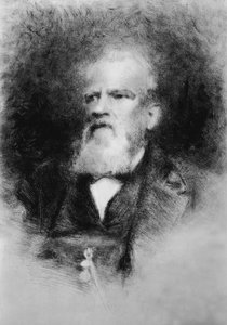 Portrett av Alberto Mazzucato (1813-1877), italiensk komponist, etsning