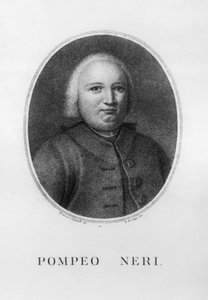 Portrett av Pompeo Neri (1706-1776), italiensk jurist og politiker, etsning av Benedetto Bordiga (1768-1847) etter tegning av Francesco Sabatelli (1803-1829)