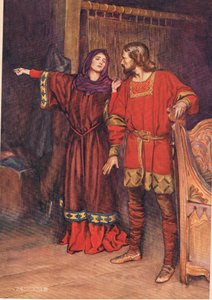 Gertrude avslører at Hamlet har drept Polonius, fra 