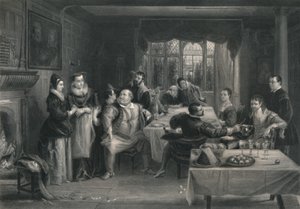Falstaff og hans venner The Merry Wives of Windsor, c1870 av W. Greatbatch