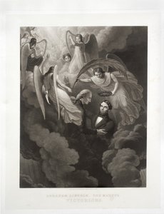 Abraham Lincoln, The Martyr, Victorious, gravert av John Sartain (1808-97), ca. 1866 av W. H. Hermans