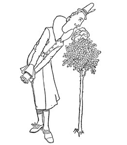 Alle bekymringer og sorger ble glemt av ham som inhalerte dens duft, c1930 av William Heath Robinson