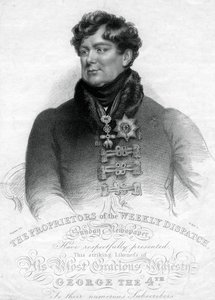 George IV, konge av Storbritannia og Hannover, 1800-tallet. av W. Holl