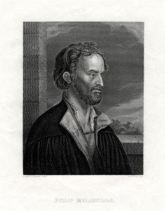 Philipp Melanchthon, tysk teolog og forfatter av den protestantiske reformasjonen, 1800-tallet. av W. Holl