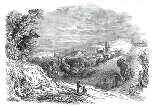 Coburg - fra Hans Kongelige Høyhet Prins Alberts tegning, 1845. av W. J. Linton