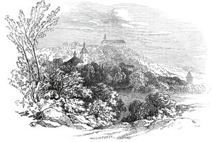 Slottet i Molsdorf - fra Hans Kongelige Høyhet Prins Alberts tegning, 1845.