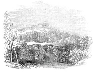 Sommerpalasset i Würtemburg - fra Hans Kongelige Høyhet Prins Alberts tegning, 1845. av W. J. Linton