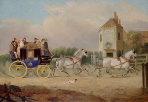 Stourbridge til Birmingham Royal Mail Coach, 1842. av W. J. Pringle