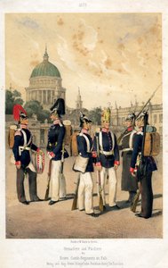 Grenadierer og fusiliere fra den prøyssiske hæren, 1857. av W Korn