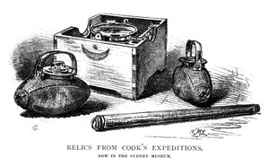Relikvier fra Cooks-ekspedisjoner, 1886.