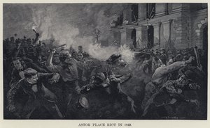 Astor Place Riot i 1849 (litho) av W. P. Snyder