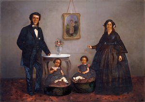 Familieportrett, ca. 1855 av W. Penny