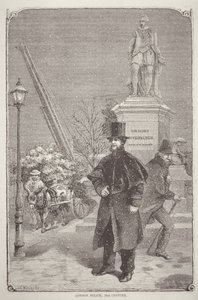 London-politimann på 1850-tallet (gravering) av W. R. (after) Woods