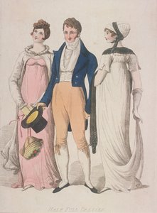 Halvfulle kjoler, c1810