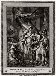 Aristodemus, som ble valgt til konge av Kreta, blir kronet av de ærverdige vismennene, 1777