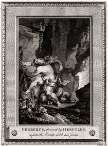 Cerberus, lenket av Hercules, infiserer jorden med skummet sitt, 1774