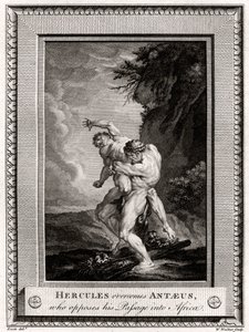Hercules overvinner Antaeus, som motsetter seg hans passasje til Afrika, 1775