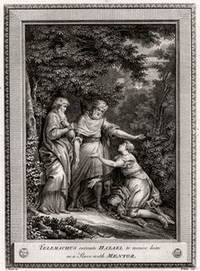 Telemachus ber Hazael om å motta ham som en slave med mentor, 1775
