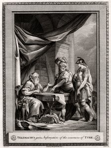 Telemachus får informasjon om handelen til Tyrus, 1775 av W. Walker