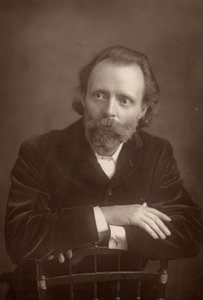 ""(Thomas Henry) Hall Caine (1853-1931) engelsk forfatter. Kompanjong av Dante Gabriel Rossetti på slutten av sistnevntes liv (1881-1882) (woodburytype)