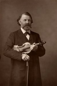 ""Joseph Joachim (1831-1907) ungarsk fiolinist, komponist og direktør for Berlin Conservatory (woodburytype) av W. and D. (after) Downey