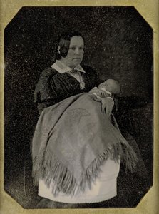 Mrs. Thomas Ustick Walter og hennes avdøde barn, ca. 1846. Skapere: W. & F. Langenheim, William Langenheim. av William and Frederick Langenheim
