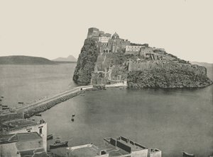Aragonese slott, Ischia, Italia, 1895.