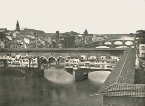 Ponte Vecchio, Firenze, Italia, 1895. av W and S Ltd