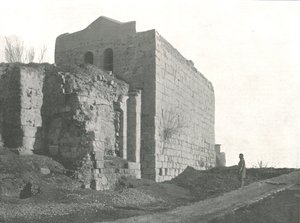 Tårnet som St Paul steg ned fra i en kurv, Damaskus, osmanske Syria, 1895.