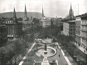 Victoria Square, Montreal, Canada, 1895. av W and S Ltd